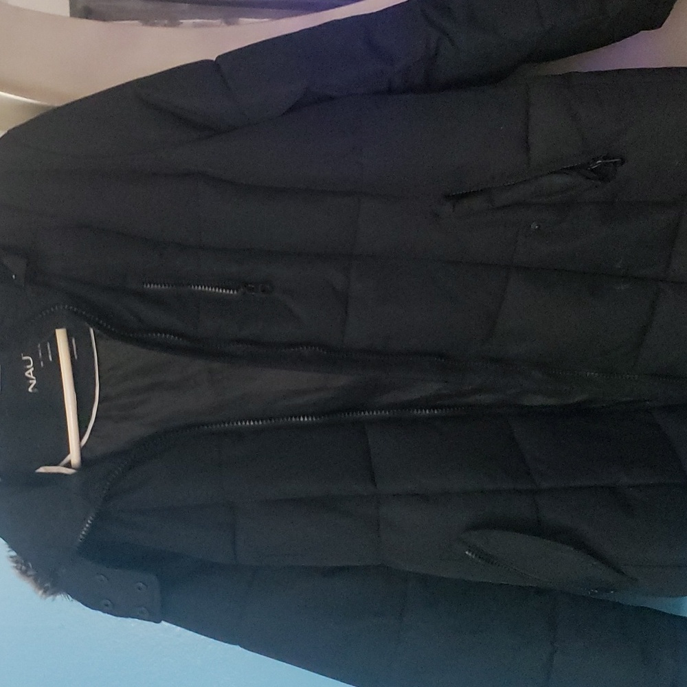 A beautiful woman Nautica coat.